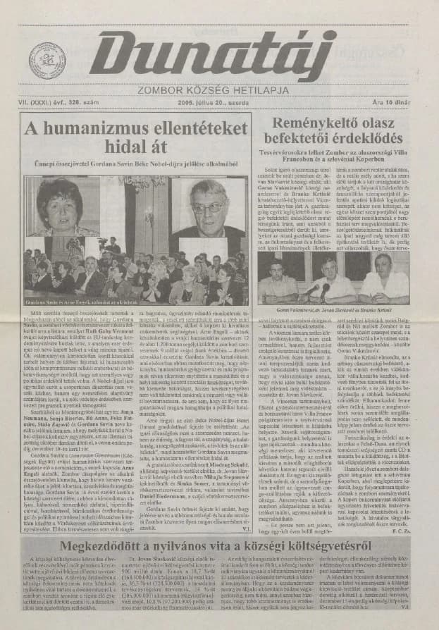 Dunatáj, 7. évf. 2005. július 20. 328. sz.