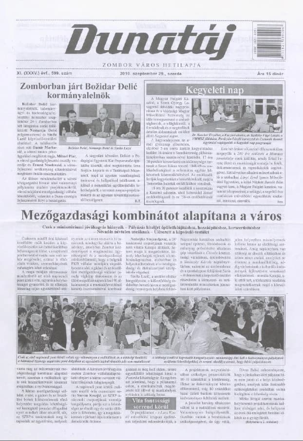 Dunatáj, 12. évf. 2010. szeptember 29. 599. sz.