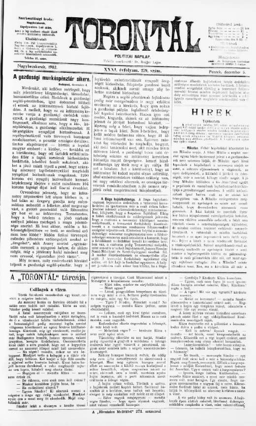Torontál, 31. évf. 1902. december 5. 279. sz.