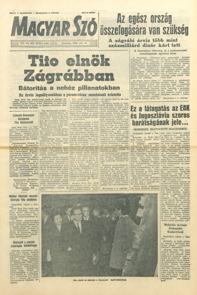 Magyar Szó, 21. évf. 1964. október 31. 302. sz.