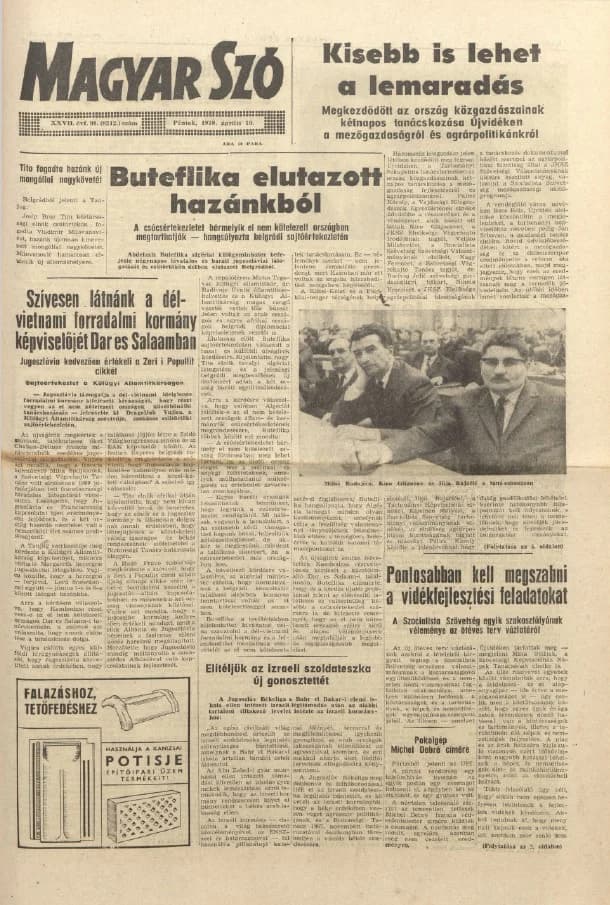 Magyar Szó, 27. évf. 1970. április 10. 98. sz. 1–12. oldal