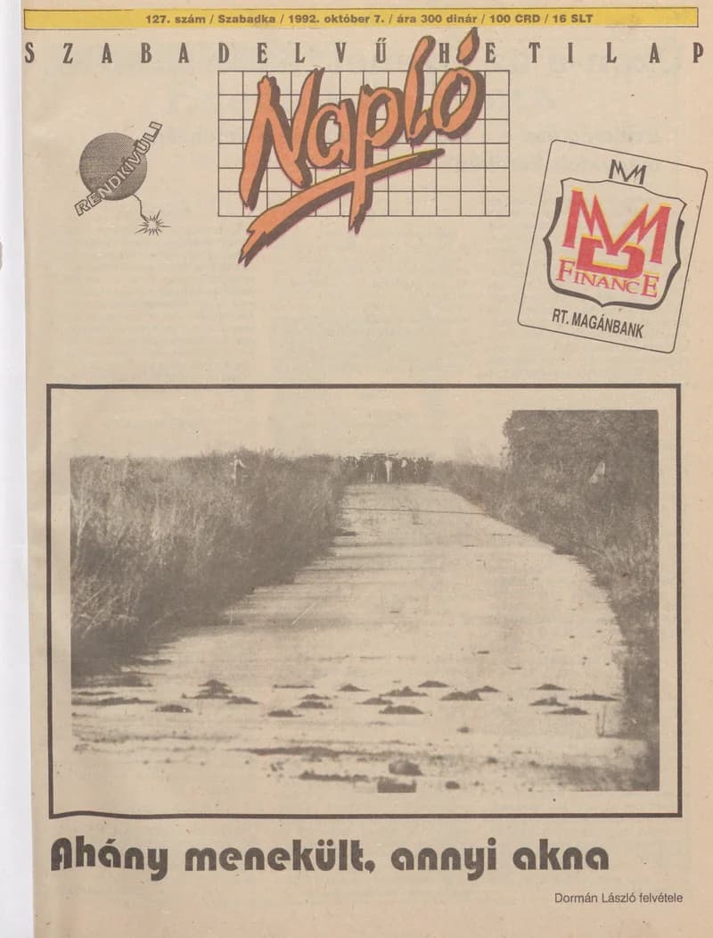 Napló - Szabadelvű hetilap, 3. évf. 1992. október 7. 127. sz.