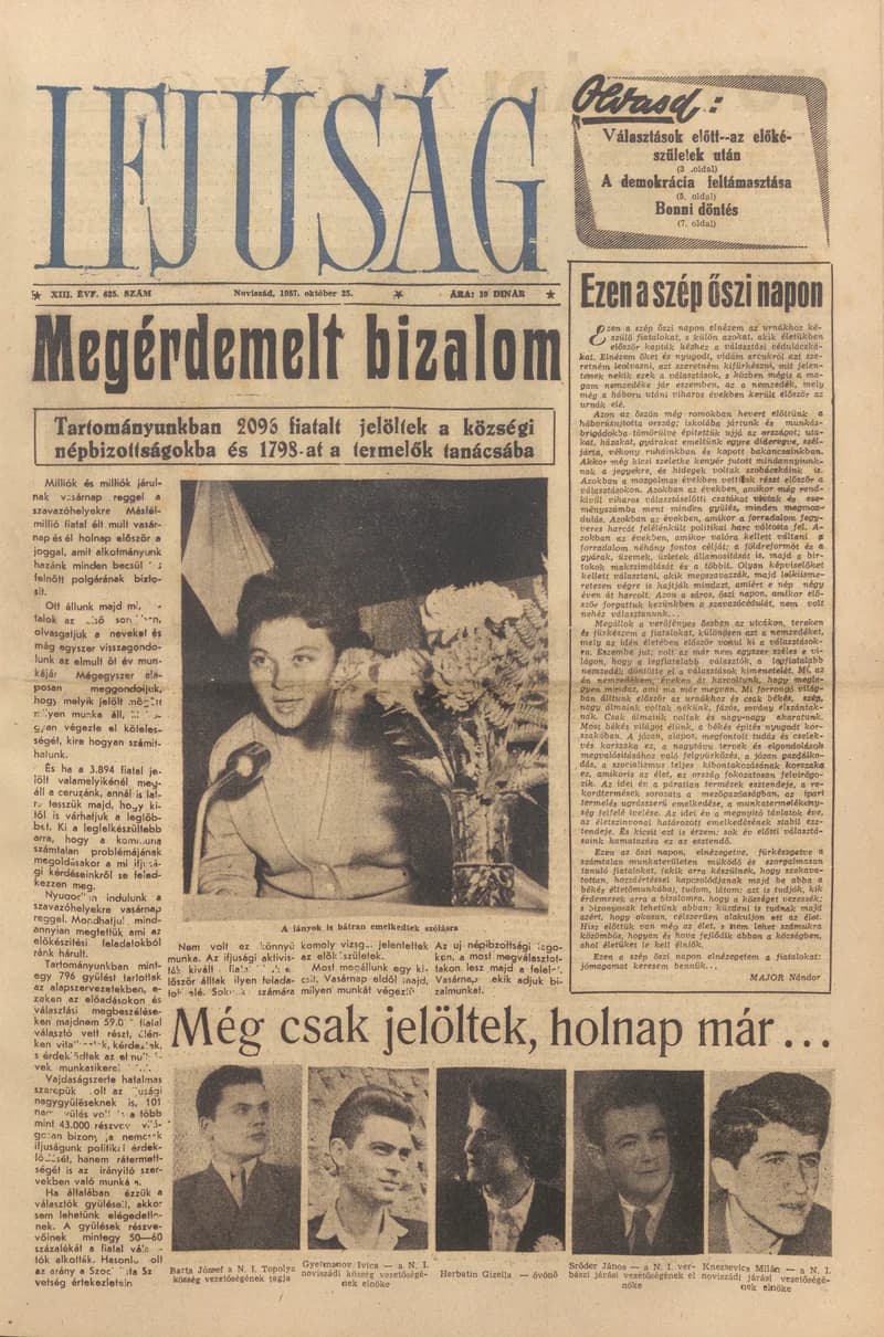 Ifjúság, 13. évf. 1957. október 25. 625. sz.