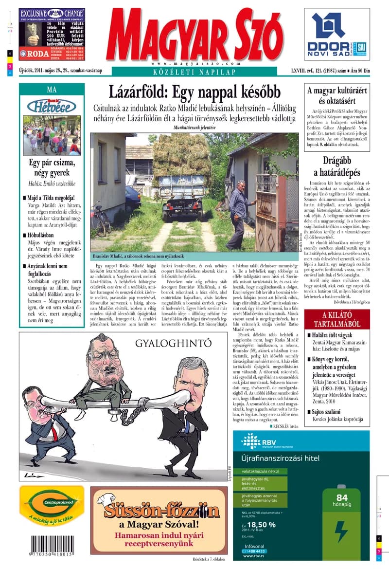 Magyar Szó, 68. évf. 2011. május 28. – 29. 121. sz. 1–48. oldal