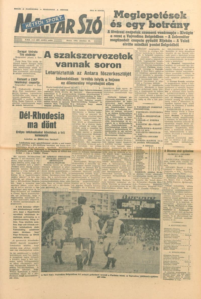 Magyar Szó, 22. évf. 1965. október 18. 287. sz. 1–16. oldal