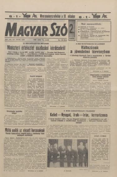 Magyar Szó, 44. évf. 1987. június 10. 157. sz. 1–16. oldal