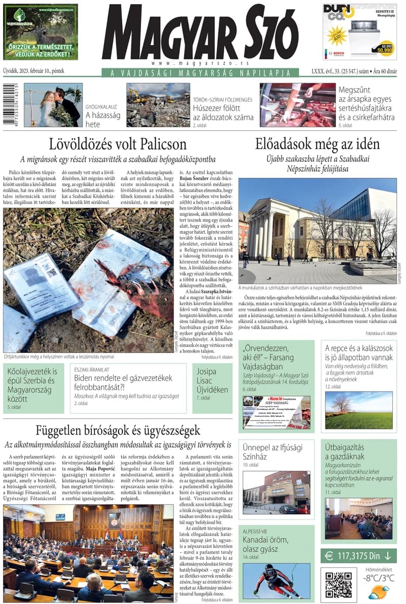 Magyar Szó, 80. évf. 2023. február 10. 33. sz. 1–16. oldal