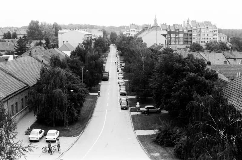 Magyarkanizsa: áruház, főutca, városháza