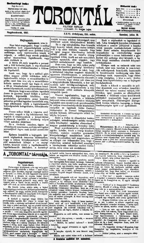 Torontál, 26. évf. 1897. július 10. 155. sz.