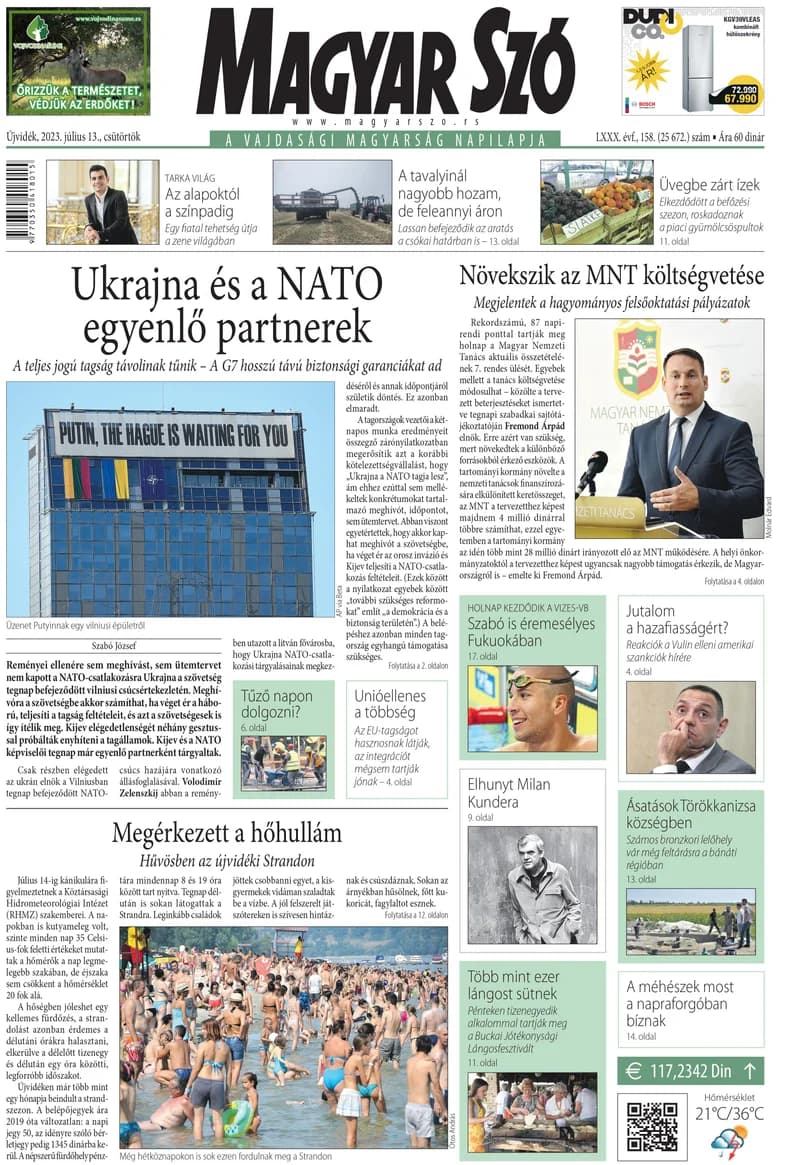 Magyar Szó, 80. évf. 2023. július 13. 158. sz. 1–20. oldal