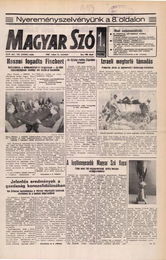 Magyar Szó, 44. évf. 1987. május 9. 125. sz. 1–24. oldal