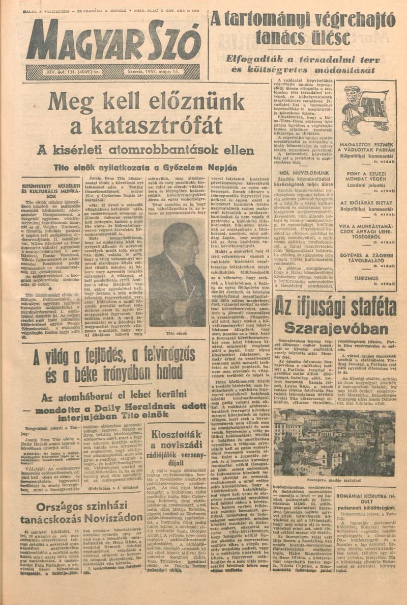 Magyar Szó, 14. évf. 1957. május 15. 131. sz. 1–10. oldal
