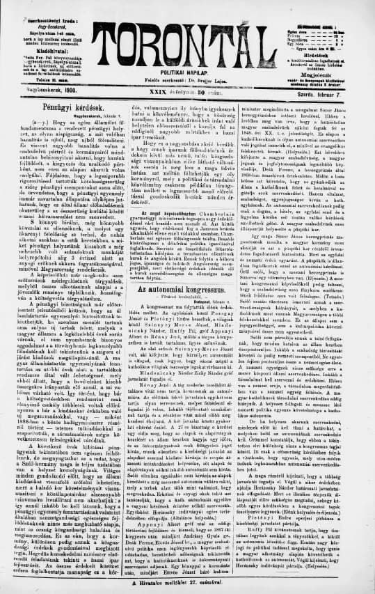 Torontál, 29. évf. 1900. február 7. 30. sz.