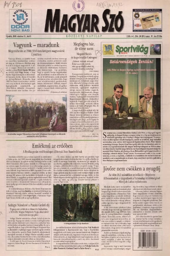 Magyar Szó, 62. évf. 2005. október 31. 256. sz. 1–12. oldal