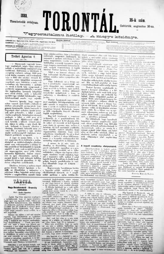 Torontál, 17. évf. 1888. augusztus 30. 35. sz.