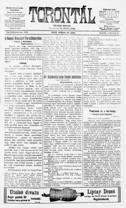 Torontál, 39. évf. 1910. március 2. 49. sz.
