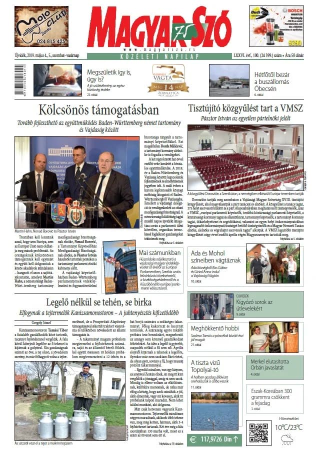 Magyar Szó, 76. évf. 2019. május 4. – 5. 100. sz. 1–42. oldal