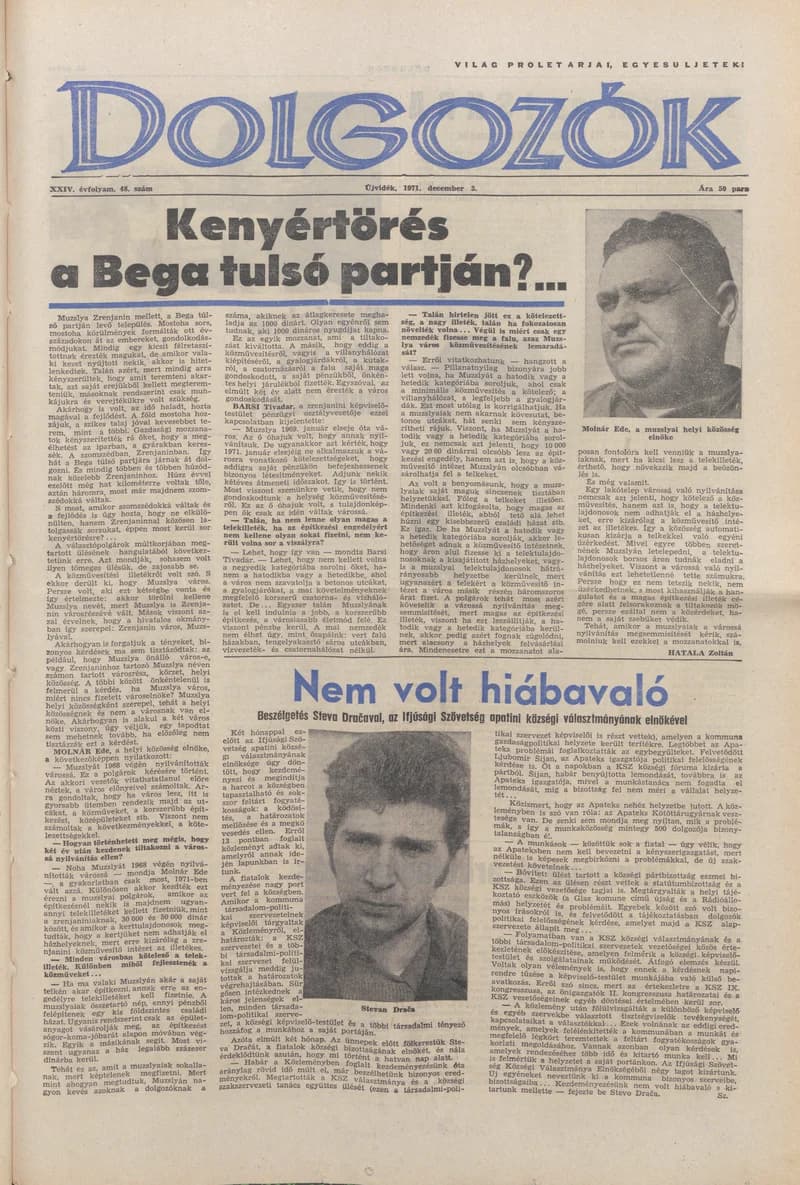 Dolgozók, 25. évf. 1971. december 3. 48. sz.