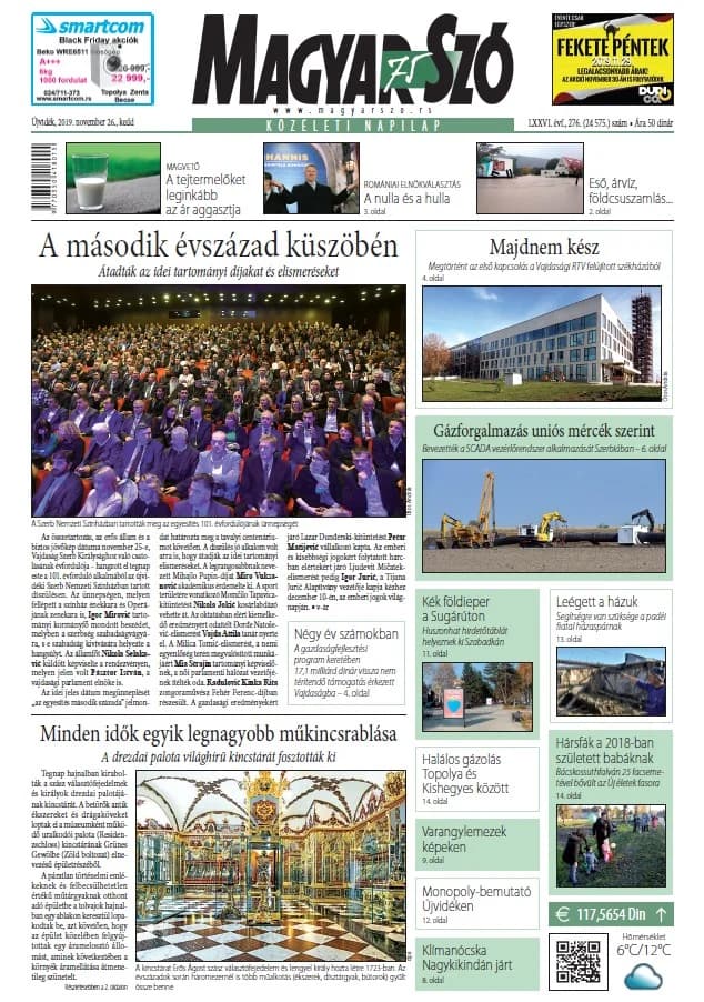 Magyar Szó, 76. évf. 2019. november 26. 276. sz. 1–20. oldal