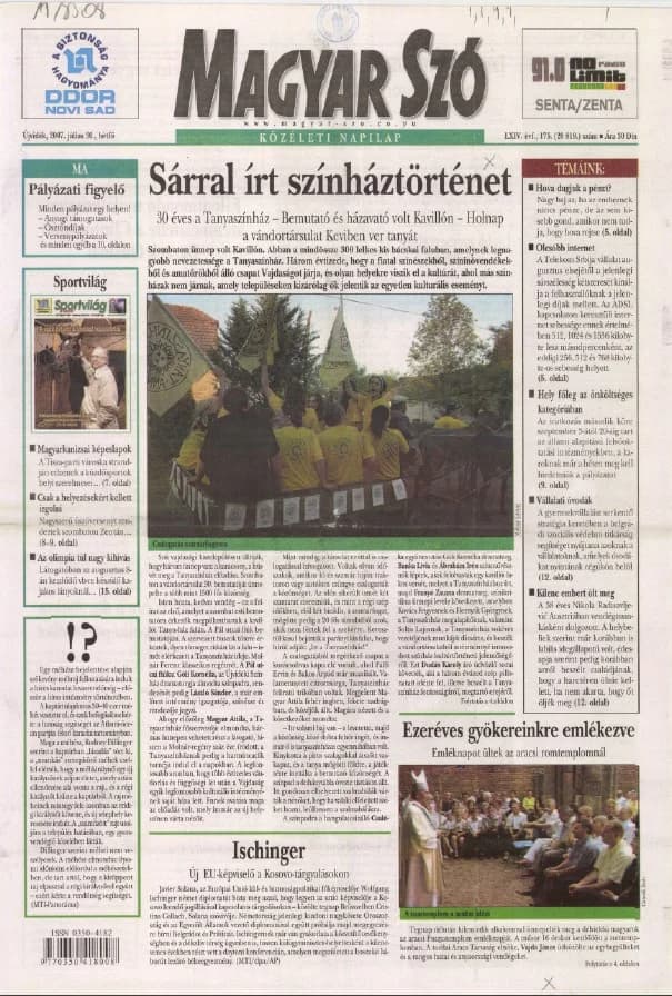 Magyar Szó, 64. évf. 2007. július 30. 175. sz. 1–12. oldal
