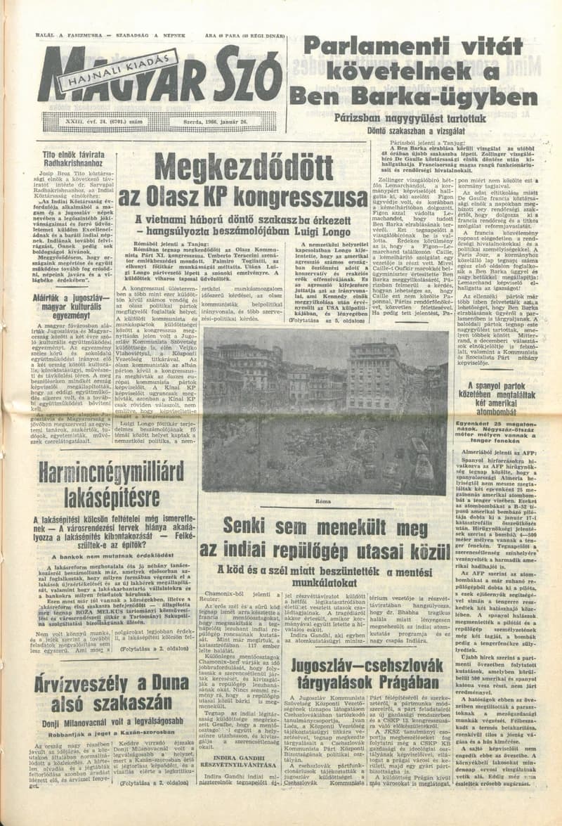 Magyar Szó, 23. évf. 1966. január 26. 24. sz.