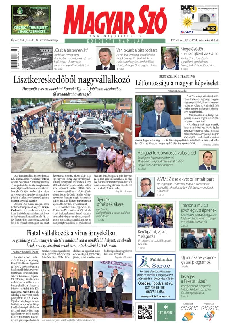 Magyar Szó, 77. évf. 2020. június 13. – 14. 131. sz. 1–32. oldal