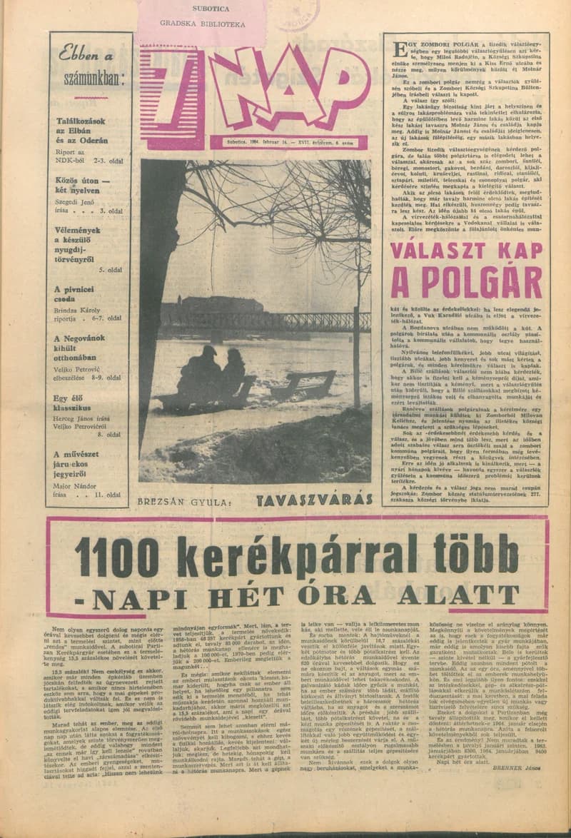 7 Nap, 19. évf. 1964. február 14. 6. sz. 1–22. oldal