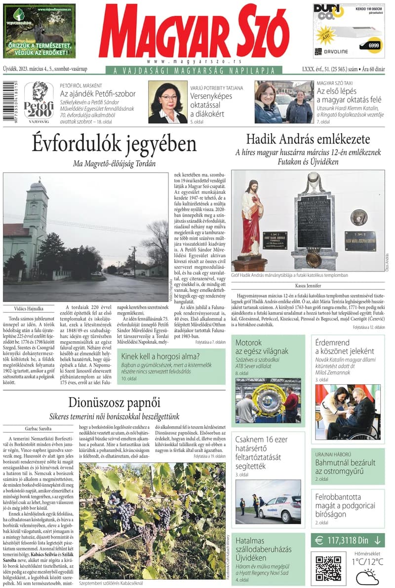 Magyar Szó, 80. évf. 2023. március 4. – 5. 51. sz. 1–32. oldal
