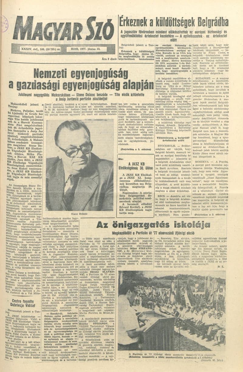 Magyar Szó, 34. évf. 1977. június 13. 160. sz.