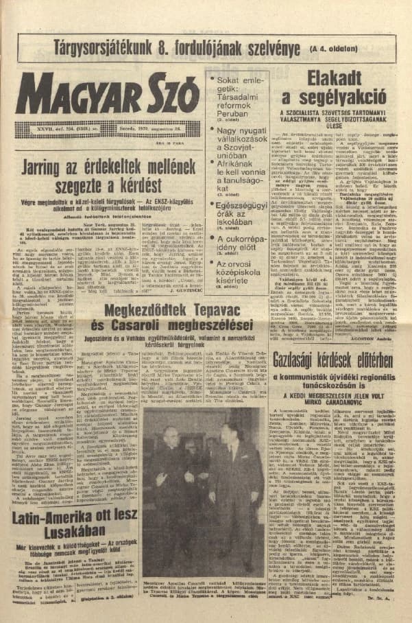 Magyar Szó, 27. évf. 1977. augusztus 26. 234. sz.