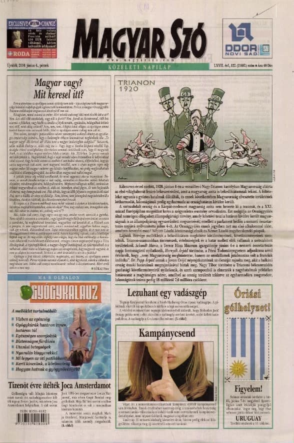 Magyar Szó, 67. évf. 2010. június 4. 127. sz. 1–20. oldal