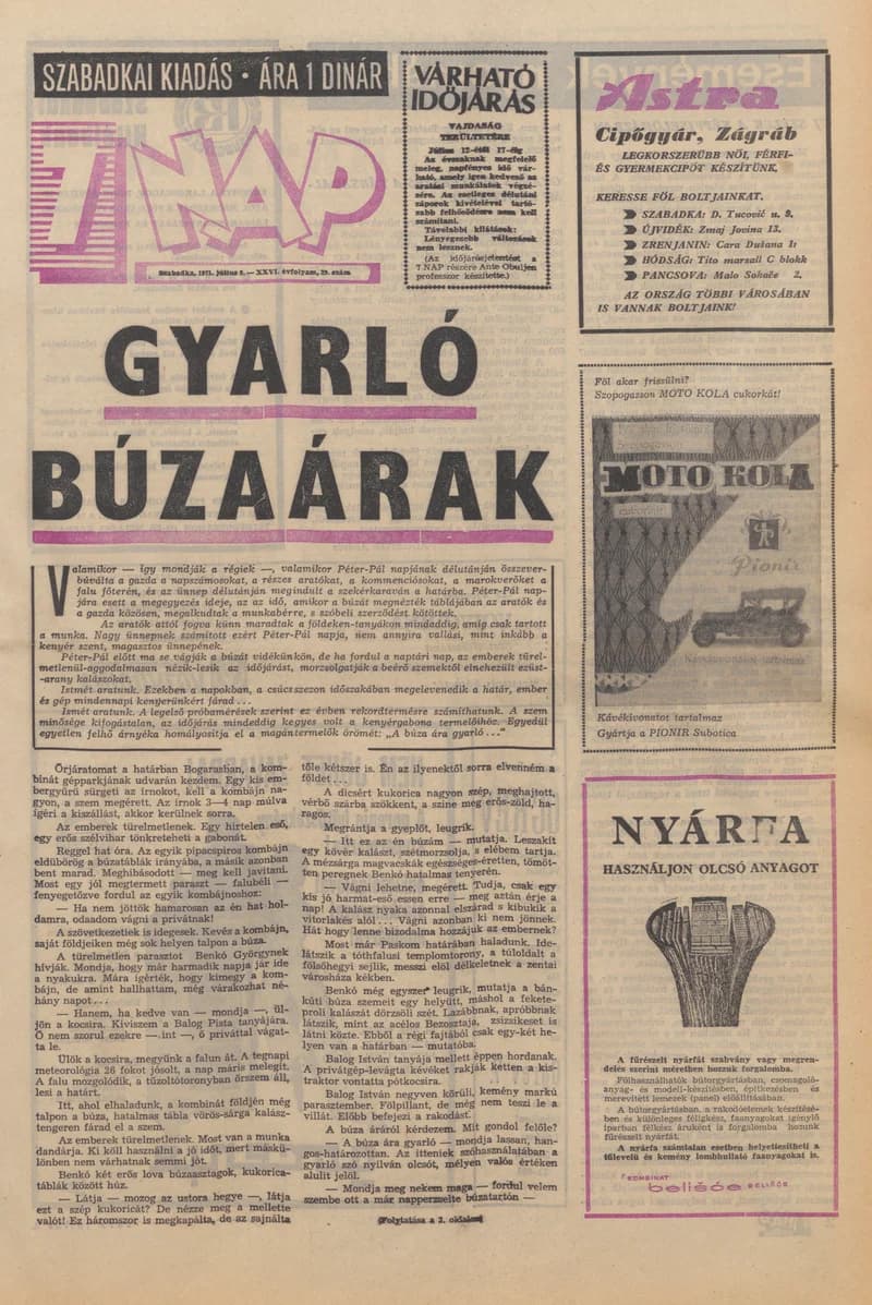 7 Nap, 26. évf. 1971. július 9. 29. sz. 1–28. oldal