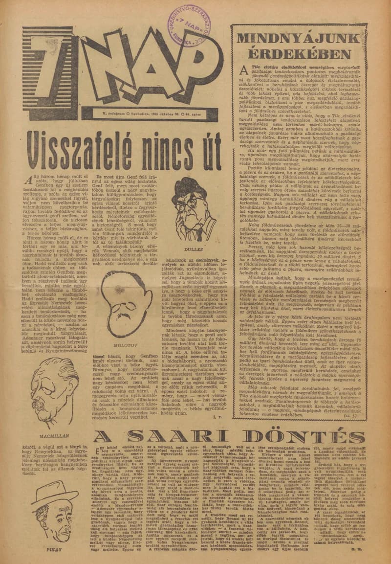 7 Nap, 10. évf. 1955. október 30. 44. sz. 1–16. oldal