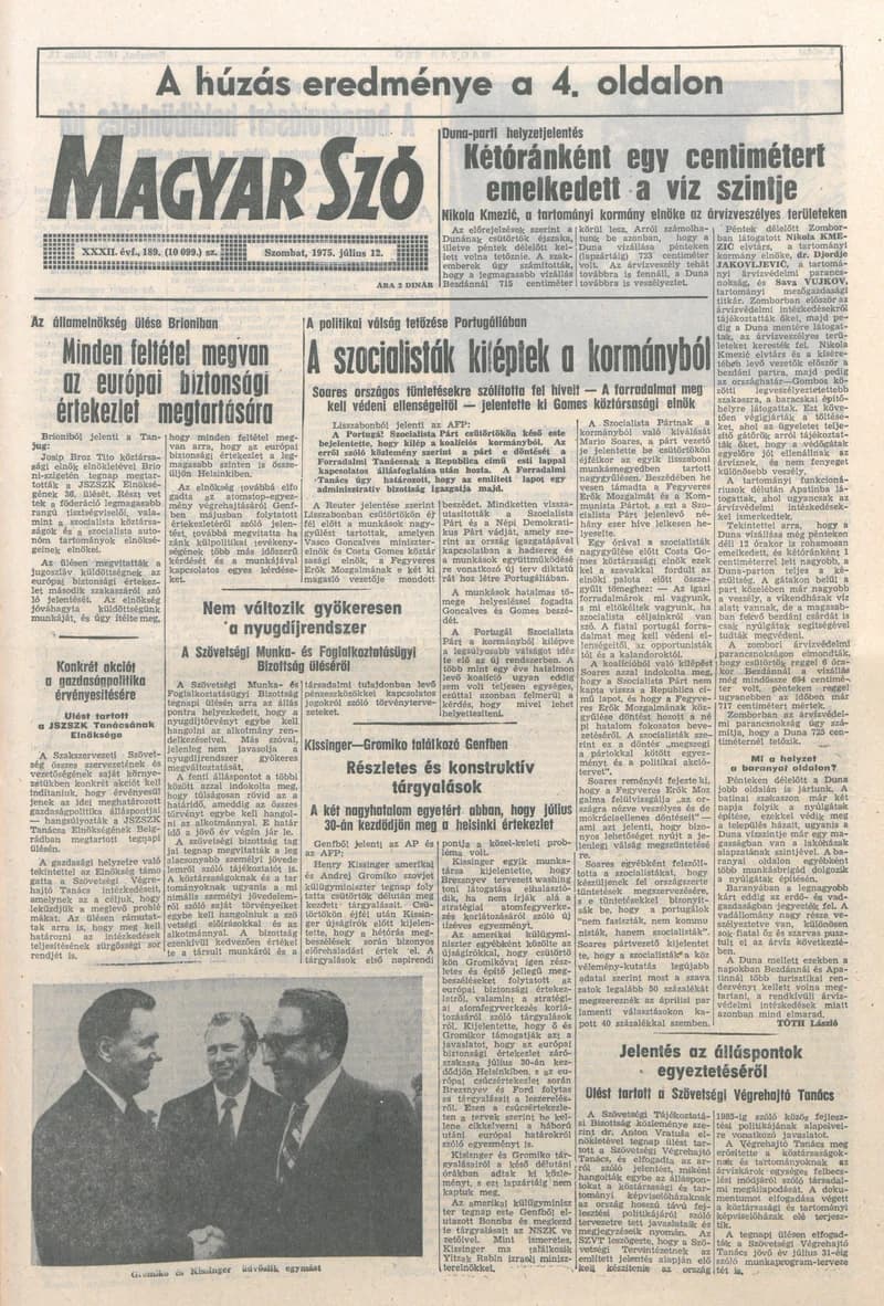 Magyar Szó, 32. évf. 1975. július 12. 189. sz.