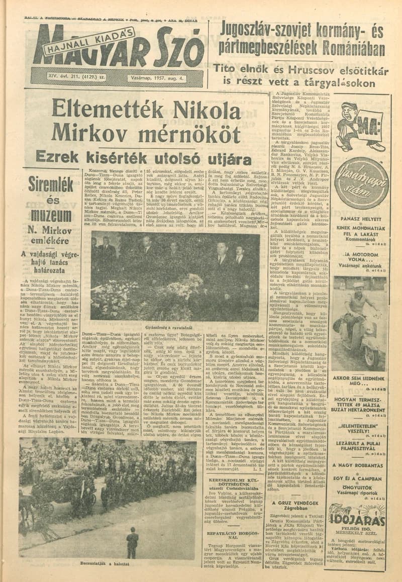 Magyar Szó, 14. évf. 1957. augusztus 4. 211. sz. 1–22. oldal