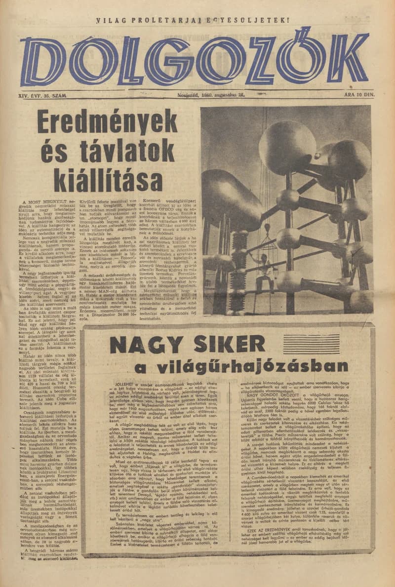 Dolgozók, 14. évf. 1960. augusztus 26. 35. sz.