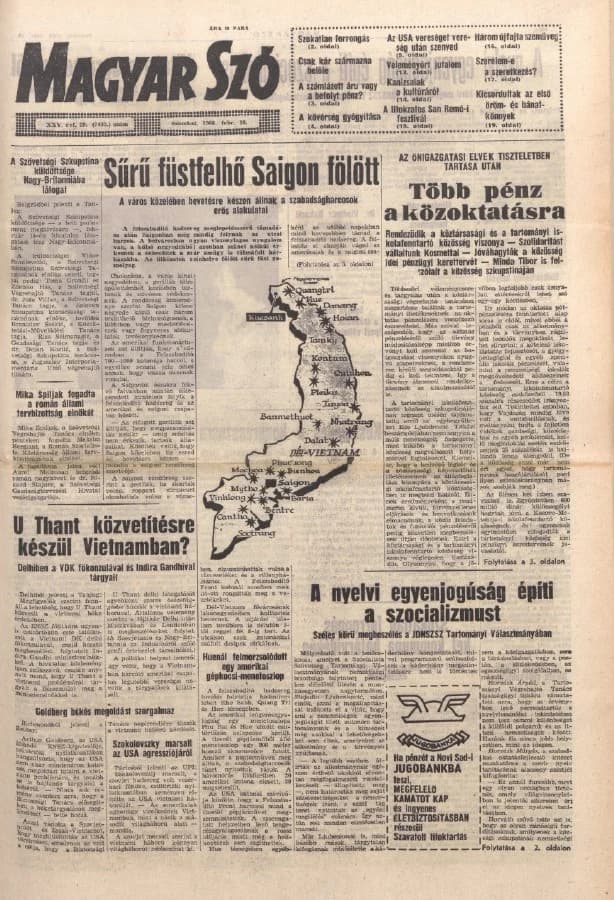 Magyar Szó, 25. évf. 1968. február 10. 39. sz. 1–20. oldal