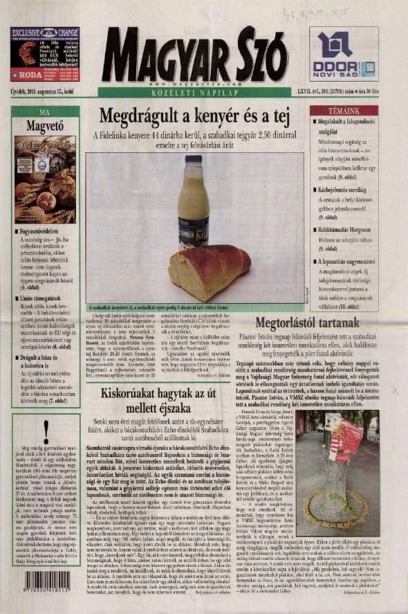 Magyar Szó, 67. évf. 2010. augusztus 17. 190. sz. 1–20. oldal