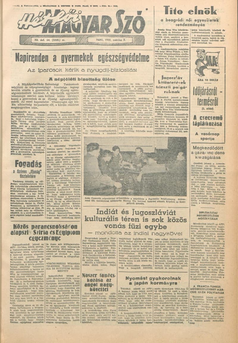 Magyar Szó, 12. évf. 1955. március 7. 64. sz. 1–6. oldal