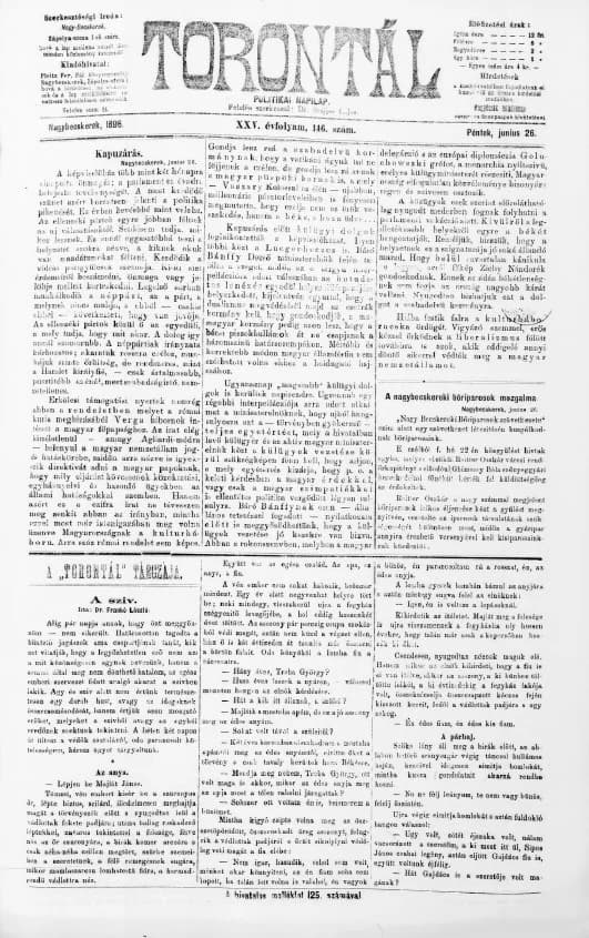 Torontál, 25. évf. 1896. június 26. 146. sz.