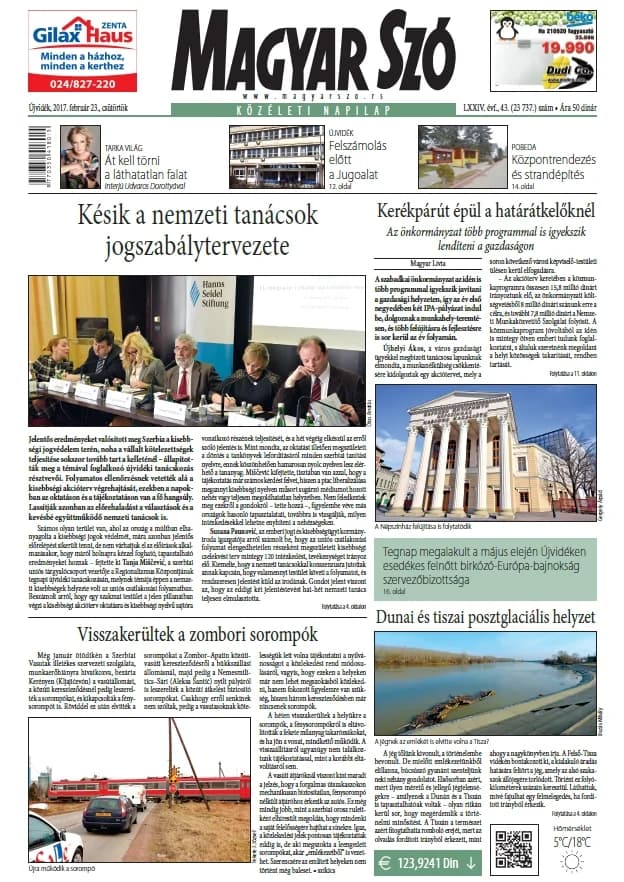 Magyar Szó, 74. évf. 2017. február 23. 43. sz. 1–16. oldal