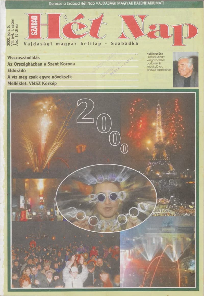 Szabad Hét Nap, 7. évf. 2000. január 5. 1. sz.