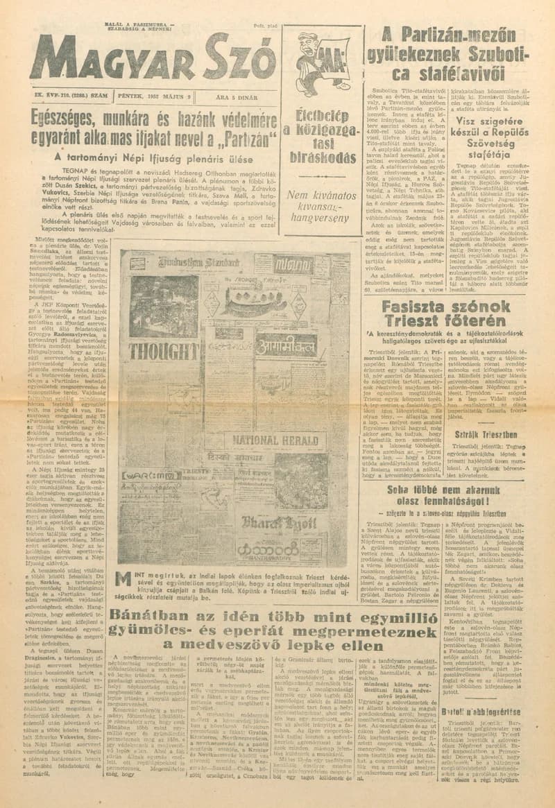 Magyar Szó, 9. évf. 1952. május 9. 110. sz. 1–6. oldal