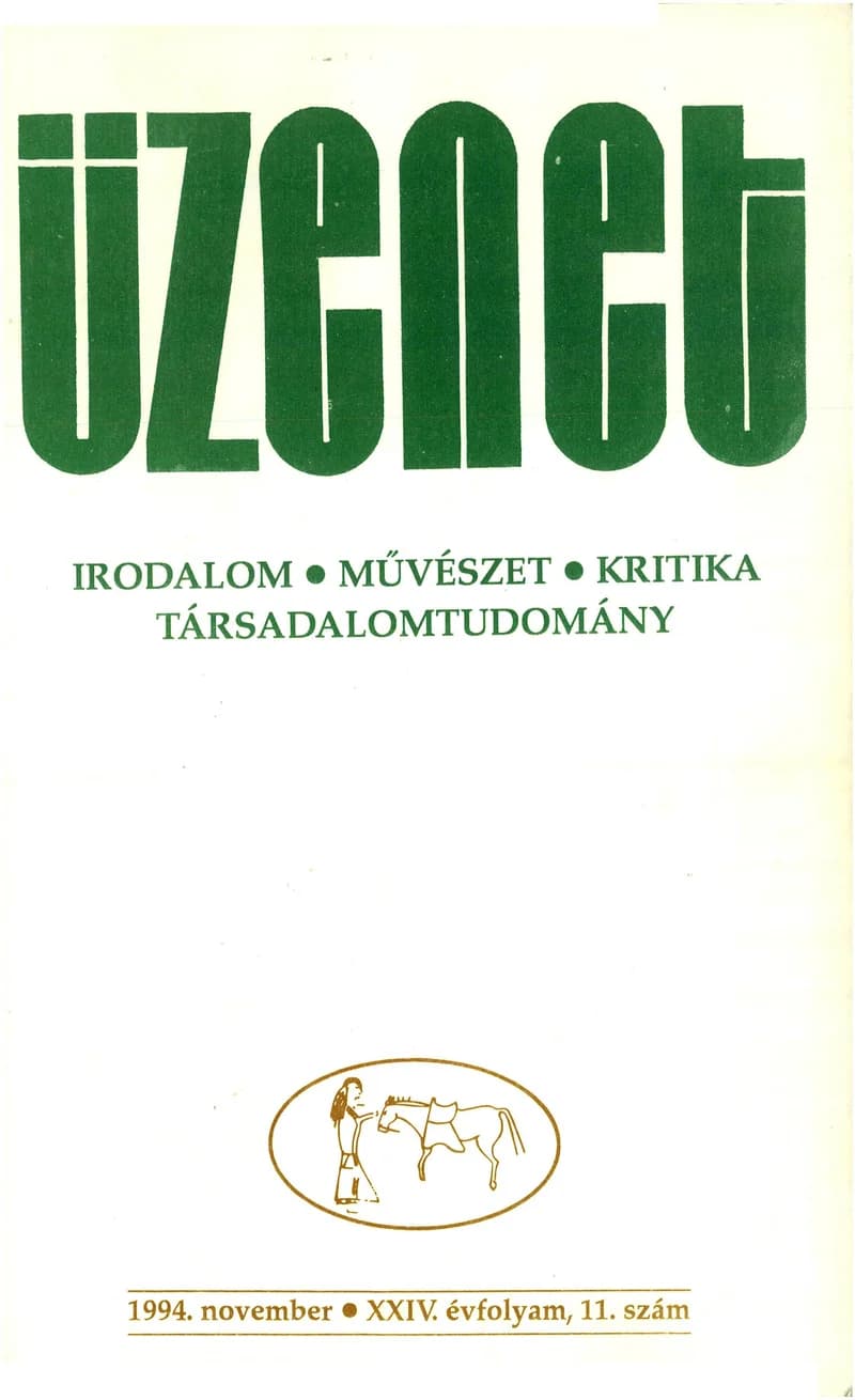 Üzenet, 24. évf. 1994. november. 11. sz. 741–836. oldal