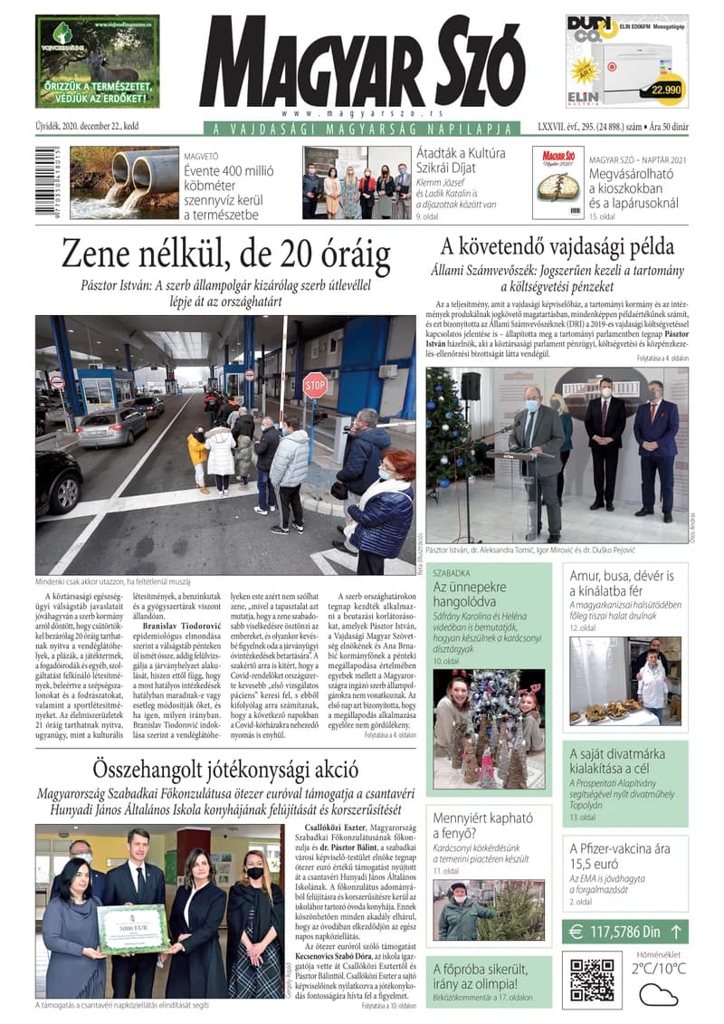 Magyar Szó, 77. évf. 2020. december 22. 295. sz. 1–20. oldal