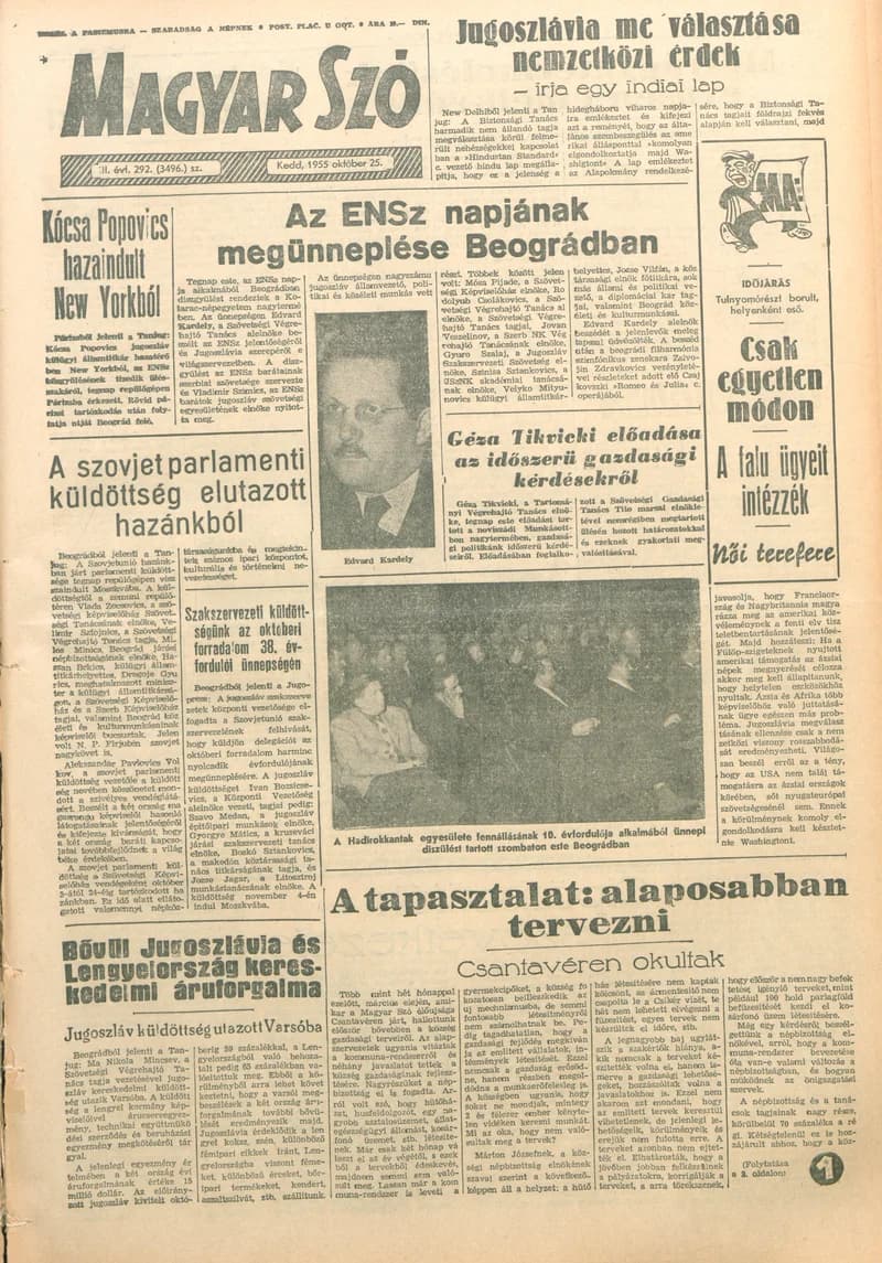 Magyar Szó, 12. évf. 1955. október 25. 292. sz. 1–10. oldal