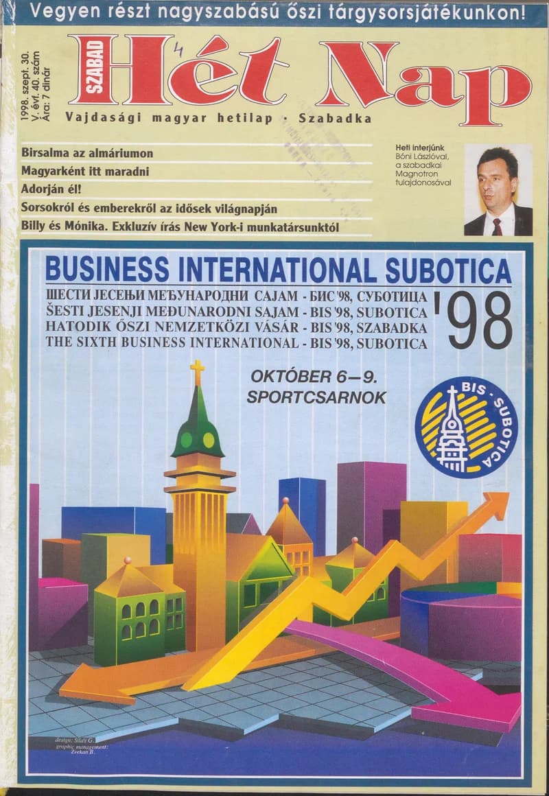 Szabad Hét Nap, 5. évf. 1998. szeptember 30. 40. sz.