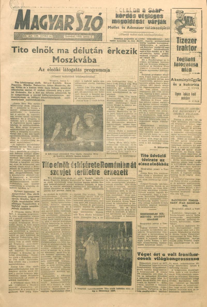 Magyar Szó, 13. évf. 1956. június 2. 149. sz. 1–12. oldal