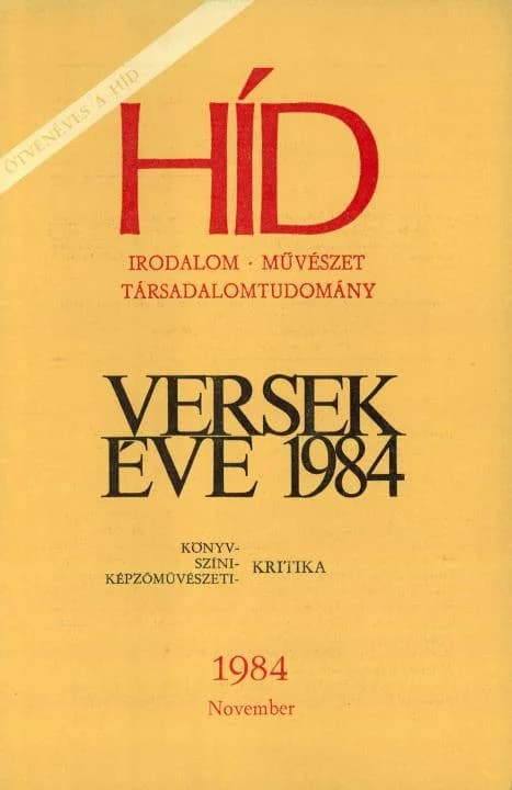 Híd, 48. évf. 1984. november. 11. sz. 1429–1588. oldal