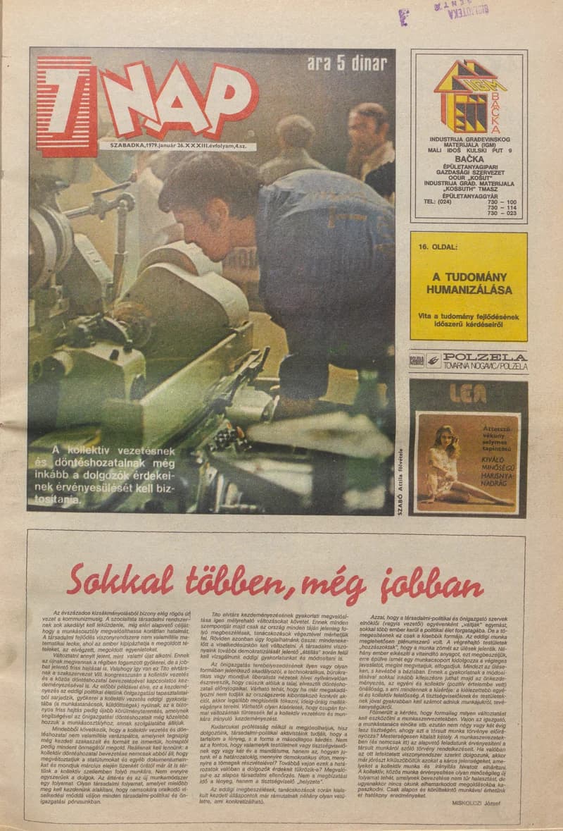 7 Nap, 34. évf. 1979. január 26. 4. sz. 1–24. oldal